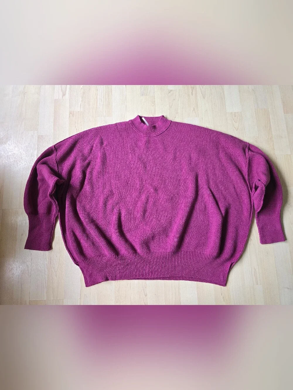 Free People Oversized Ribbed Crew Neck Sweater Size Medium